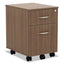 Alera Valencia Series Mobile Pedestal, Left Or Right, 2-drawers: Box/file, Legal/letter, Espresso, 15.88" X 19.13" X 22.88"