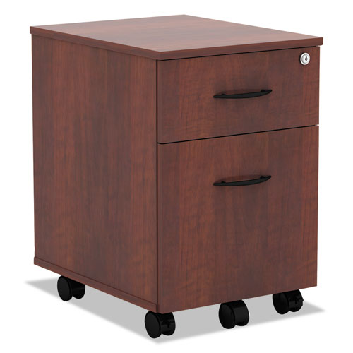 Alera Valencia Series Mobile Pedestal, Left Or Right, 2-drawers: Box/file, Legal/letter, Espresso, 15.88" X 19.13" X 22.88"