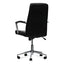 Leather Task Chair, Supports Up To 275 Lb, 18.19" To 21.93" Seat Height, Black Seat, Black Back