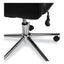 Leather Task Chair, Supports Up To 275 Lb, 18.19" To 21.93" Seat Height, Black Seat, Black Back