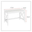 Farmhouse Writing Desk, 47.24" X 23.62" X 29.53", White