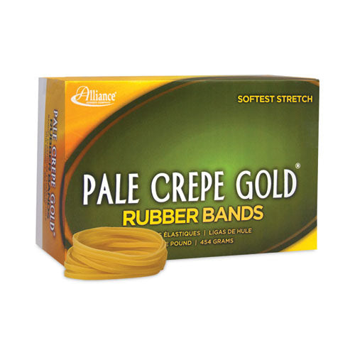 Pale Crepe Gold Rubber Bands, Size 32, 0.04" Gauge, Golden Crepe, 1 Lb Box, 1,100/box