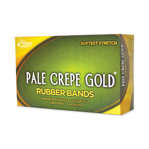 Pale Crepe Gold Rubber Bands, Size 64, 0.04" Gauge, Golden Crepe, 1 Lb Box, 490/box