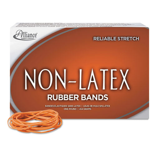 Non-latex Rubber Bands, Size 117b, 0.04" Gauge, Orange, 1 Lb Box, 250/box
