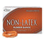 Non-latex Rubber Bands, Size 64, 0.04" Gauge, Orange, 1 Lb Box, 380/box