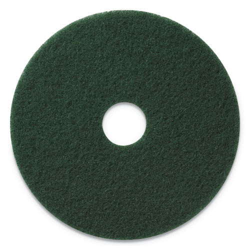 Scrubbing Pads, 17" Diameter, Green, 5/carton