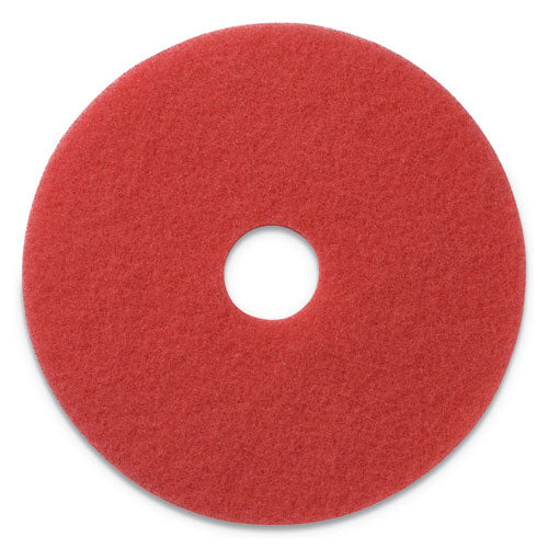 Buffing Pads, 20" Diameter, Red, 5/carton