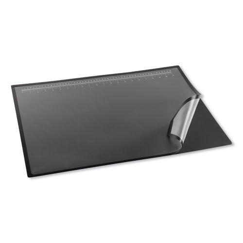 Lift-top Pad Desktop Organizer, With Clear Overlay, 31 X 20, Black