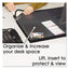 Lift-top Pad Desktop Organizer, With Clear Overlay, 22 X 17, Black