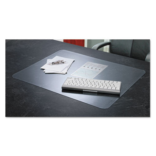 Krystalview Desk Pad With Antimicrobial Protection, Glossy Finish, 22 X 17, Clear