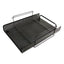 Urban Collection Punched Metal Letter Tray, 1 Section, Letter Size Files, 10" X 13.75" X 3.5", Black