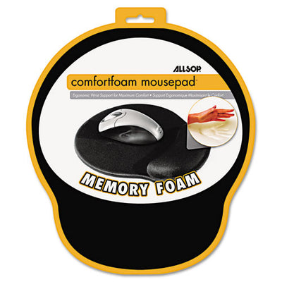 Mousepad Pro Memory Foam Mouse Pad With Wrist Rest, 9 X 10, Black