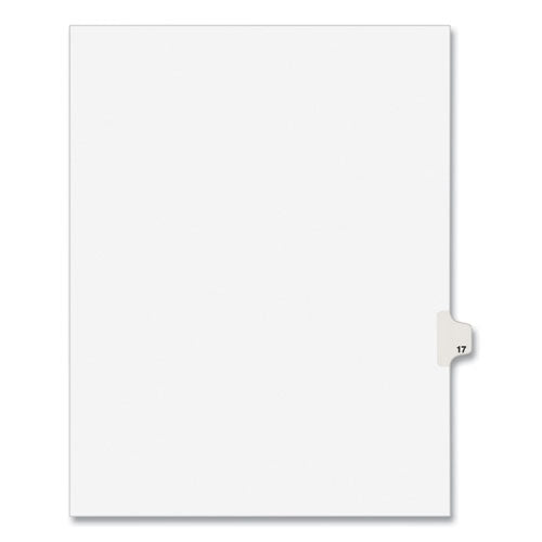 Preprinted Legal Exhibit Side Tab Index Dividers, Avery Style, 10-tab, 17, 11 X 8.5, White, 25/pack, (1017)