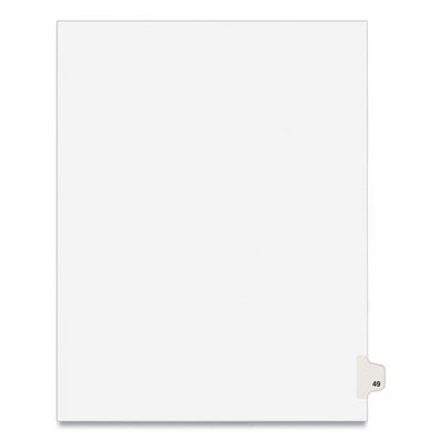 Preprinted Legal Exhibit Side Tab Index Dividers, Avery Style, 10-tab, 49, 11 X 8.5, White, 25/pack, (1049)