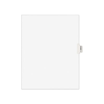 Avery-style Preprinted Legal Side Tab Divider, 26-tab, Exhibit E, 11 X 8.5, White, 25/pack, (1375)