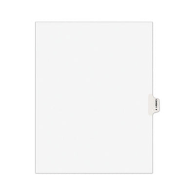 Avery-style Preprinted Legal Side Tab Divider, 26-tab, Exhibit F, 11 X 8.5, White, 25/pack, (1376)