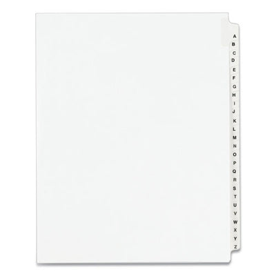 Preprinted Legal Exhibit Side Tab Index Dividers, Avery Style, 26-tab, A To Z, 11 X 8.5, White, 1 Set, (1400)