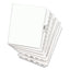Preprinted Legal Exhibit Side Tab Index Dividers, Avery Style, 26-tab, A, 11 X 8.5, White, 25/pack, (1401)