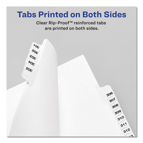 Preprinted Legal Exhibit Side Tab Index Dividers, Avery Style, 26-tab, C, 11 X 8.5, White, 25/pack, (1403)