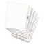 Preprinted Legal Exhibit Side Tab Index Dividers, Avery Style, 26-tab, E, 11 X 8.5, White, 25/pack, (1405)