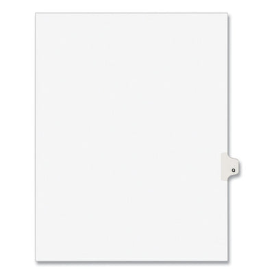 Preprinted Legal Exhibit Side Tab Index Dividers, Avery Style, 26-tab, Q, 11 X 8.5, White, 25/pack, (1417)