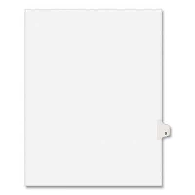 Preprinted Legal Exhibit Side Tab Index Dividers, Avery Style, 26-tab, S, 11 X 8.5, White, 25/pack, (1419)