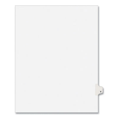 Preprinted Legal Exhibit Side Tab Index Dividers, Avery Style, 26-tab, V, 11 X 8.5, White, 25/pack, (1422)