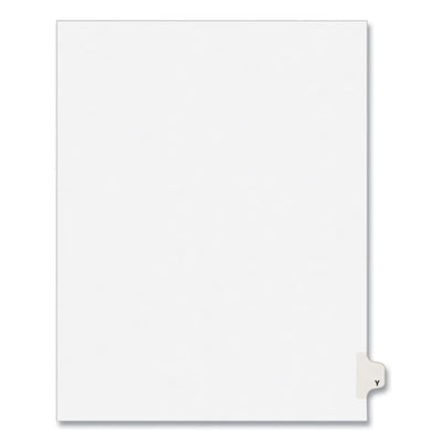 Preprinted Legal Exhibit Side Tab Index Dividers, Avery Style, 26-tab, Y, 11 X 8.5, White, 25/pack, (1425)