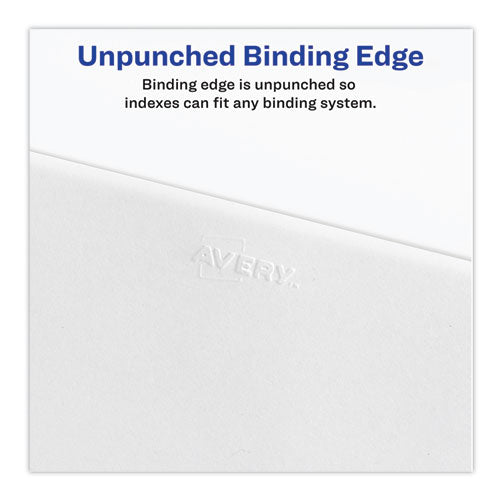 Preprinted Legal Exhibit Side Tab Index Dividers, Avery Style, 25-tab, 1 To 25, 14 X 8.5, White, 1 Set, (1430)