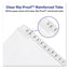 Preprinted Legal Exhibit Side Tab Index Dividers, Allstate Style, 25-tab, 51 To 75, 11 X 8.5, White, 1 Set, (1703)