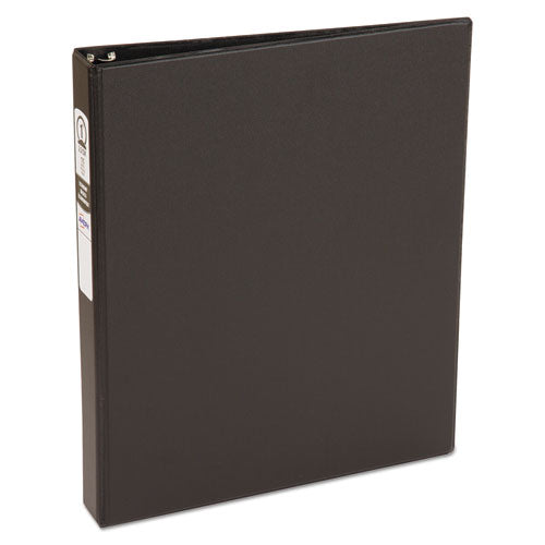 Economy Non-view Binder With Round Rings, 3 Rings, 2" Capacity, 11 X 8.5, Black, (4501)