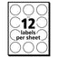Removable Multi-use Labels, Inkjet/laser Printers, 1" Dia, White, 12/sheet, 50 Sheets/pack, (5410)