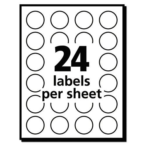 Printable Self-adhesive Removable Color-coding Labels, 0.75" Dia, Neon Orange, 24/sheet, 42 Sheets/pack, (5471)