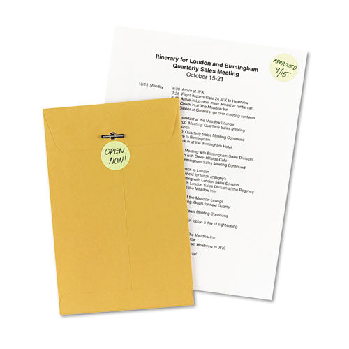 Printable Self-adhesive Removable Color-coding Labels, 1.25" Dia, Neon Yellow, 8/sheet, 50 Sheets/pack, (5499)