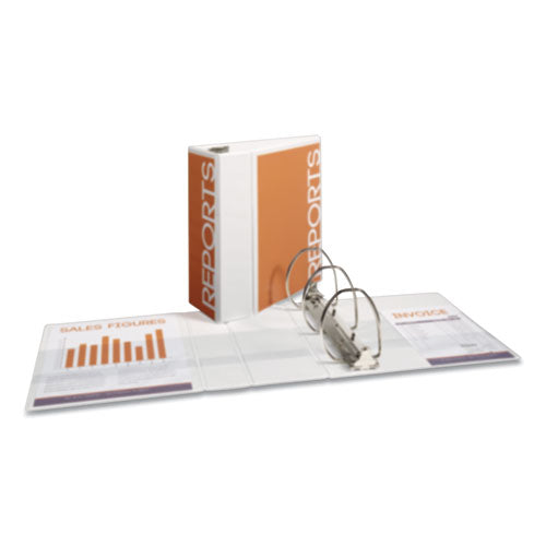 Durable View Binder With Durahinge And Ezd Rings, 3 Rings, 5" Capacity, 11 X 8.5, White, (9901)