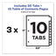 Customizable Table Of Contents Ready Index Dividers With Multicolor Tabs, 10-tab, 1 To 10, 11 X 8.5, White, 3 Sets
