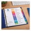 Customizable Table Of Contents Ready Index Dividers With Multicolor Tabs, 12-tab, 1 To 12, 11 X 8.5, White, 3 Sets