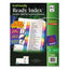 Customizable Table Of Contents Ready Index Dividers With Multicolor Tabs, 26-tab, A To Z, 11 X 8.5, White, 1 Set