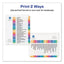 Customizable Toc Ready Index Multicolor Tab Dividers, 26-tab, A To Z, 11 X 8.5, White, Traditional Color Tabs, 1 Set