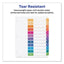 Customizable Toc Ready Index Multicolor Tab Dividers, 12-tab, 1 To 12, 11 X 8.5, White, Traditional Color Tabs, 1 Set