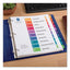 Customizable Toc Ready Index Multicolor Tab Dividers, Extra Wide Tabs, 10-tab, 1 To 10, 11 X 9.25, White, 1 Set