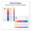 Customizable Toc Ready Index Multicolor Tab Dividers, Uncollated, 8-tab, 1 To 8, 11 X 8.5, White, 24 Sets