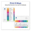 Customizable Toc Ready Index Multicolor Tab Dividers, Uncollated, 10-tab, 1 To 10, 11 X 8.5, White, 24 Sets