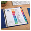 Customizable Toc Ready Index Multicolor Tab Dividers, 15-tab, 1 To 15, 11 X 8.5, White, Traditional Color Tabs, 6 Sets