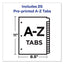 Preprinted Laminated Tab Dividers With Gold Reinforced Binding Edge, 25-tab, A To Z, 11 X 8.5, Buff, 1 Set