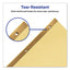 Preprinted Laminated Tab Dividers With Gold Reinforced Binding Edge, 25-tab, A To Z, 11 X 8.5, Buff, 1 Set