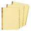 Preprinted Laminated Tab Dividers With Gold Reinforced Binding Edge, 25-tab, A To Z, 11 X 8.5, Buff, 1 Set