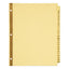Preprinted Laminated Tab Dividers With Gold Reinforced Binding Edge, 25-tab, A To Z, 11 X 8.5, Buff, 1 Set