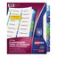 Customizable Toc Ready Index Double Column Multicolor Tab Dividers, 16-tab, 1 To 16, 11 X 8.5, White, 1 Set