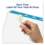 Print And Apply Index Maker Clear Label Dividers, 5-tab, Color Tabs, 11 X 8.5, White, Blue Tabs, 5 Sets